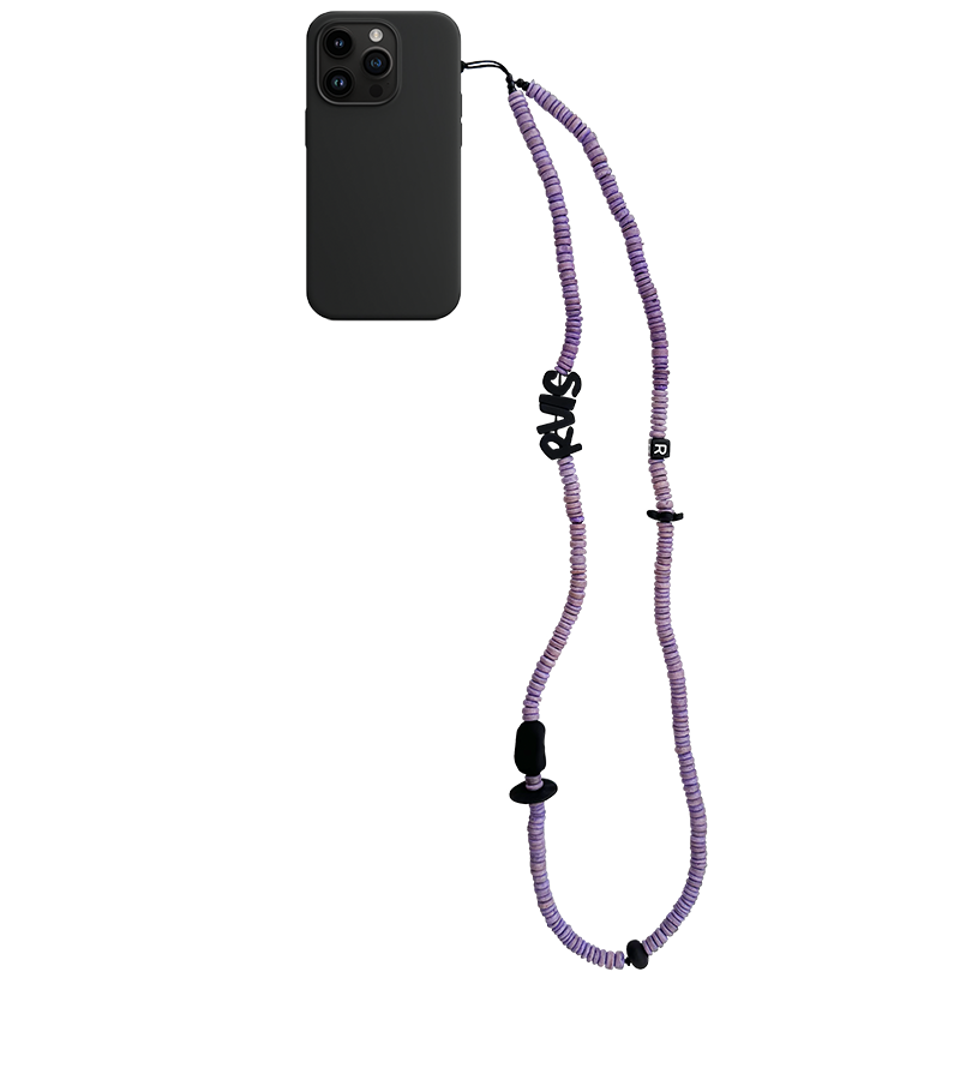nature beads crossbody  phone strap violet 르브아시스