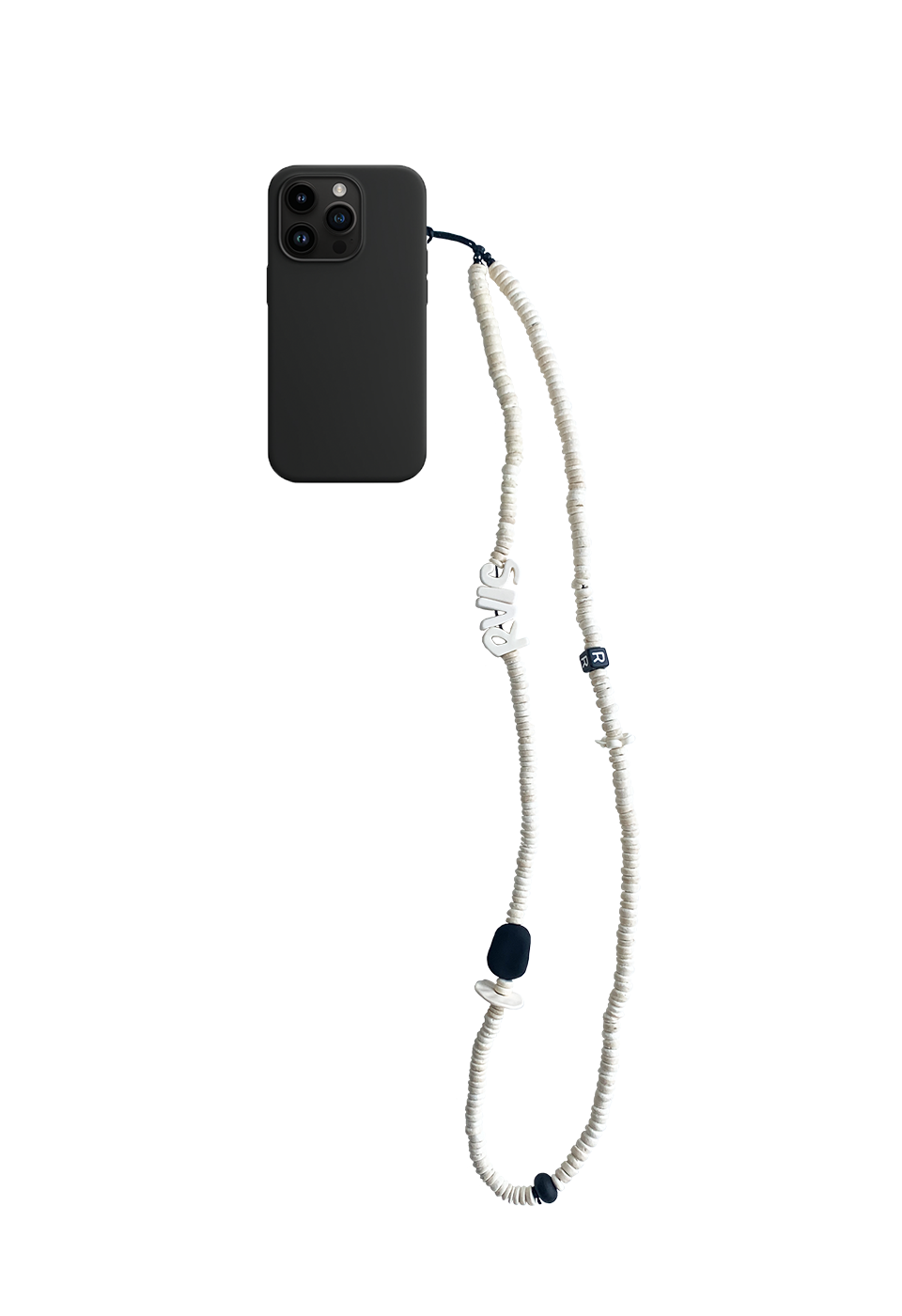 nature beads crossbody  phone strap cream 르브아시스