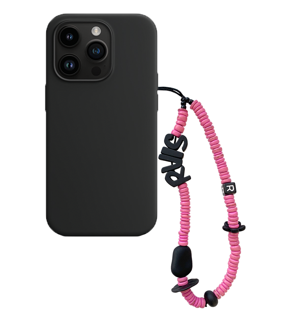 nature beads phone strap pink 르브아시스