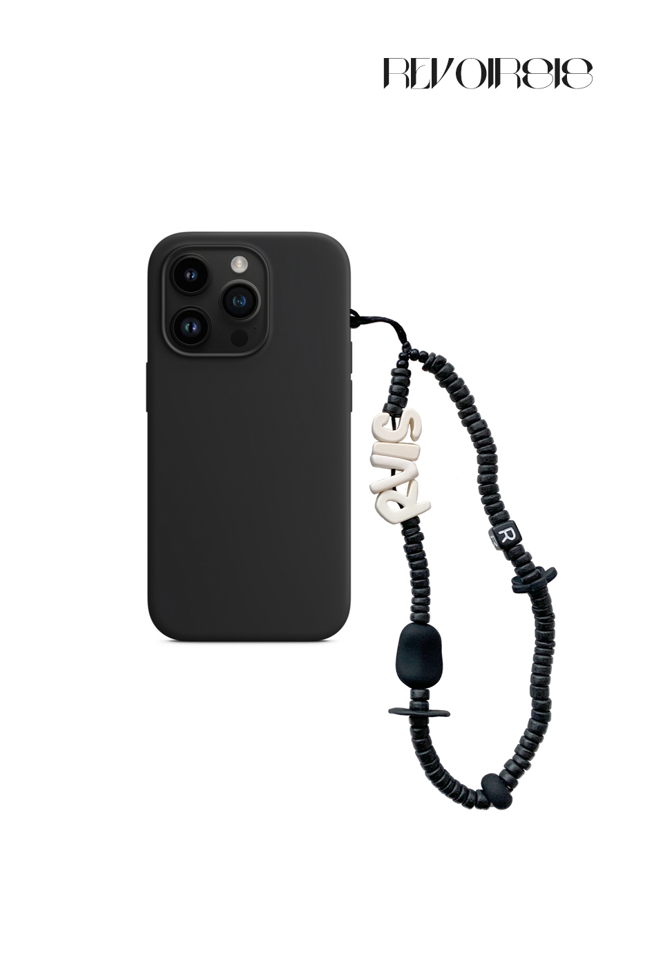 nature beads phone strap black 르브아시스