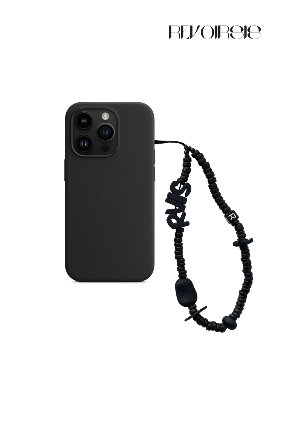 nature beads phone strap jet black 르브아시스