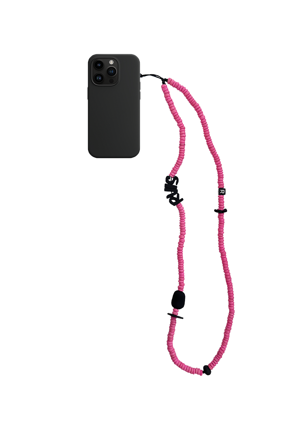nature beads crossbody  phone strap pink 르브아시스